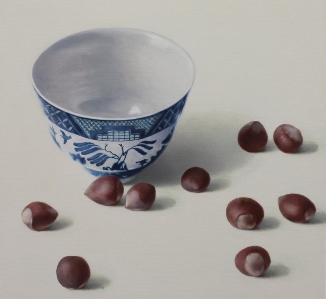Hazelnuts I, oil on canvas, 65 x 65 cm